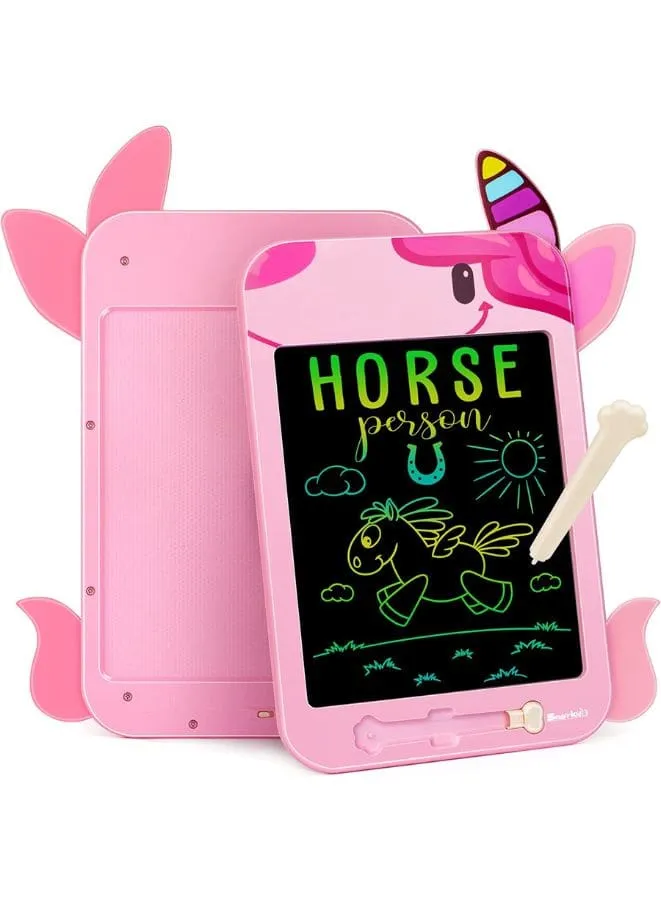 10.5-Inch Unicorn LCD Writing Tablet for Kids |  Ages 3-6 Years | Portable Reusable Doodle Board with One-Button Erase