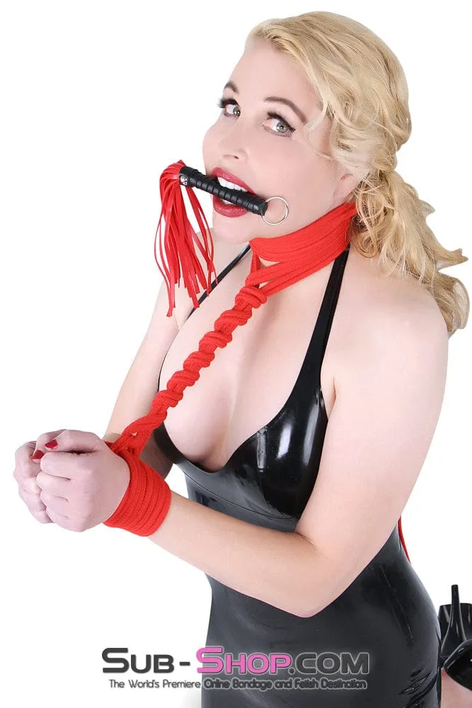 1141DL      Scarlet Seduction Thick Silken Twisted Red Bondage Rope, 32 Ft. - MEGA Deal