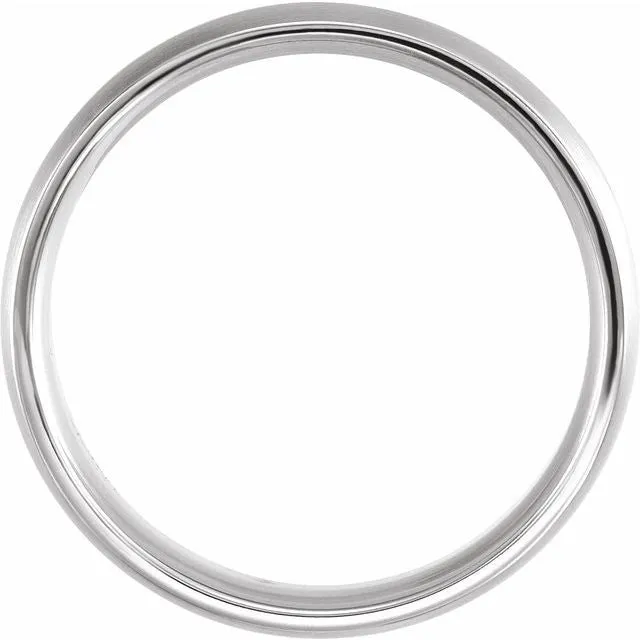 14K Bi-metal 6 mm Half Round Band with Satin Finish