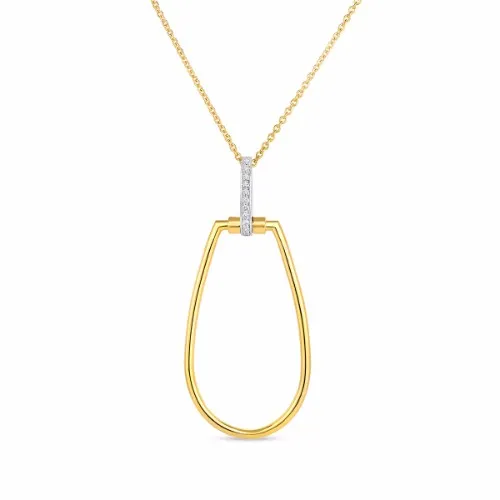 18K Gold Classica Parisienne Open Oval Pendant