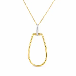 18K Gold Classica Parisienne Open Oval Pendant