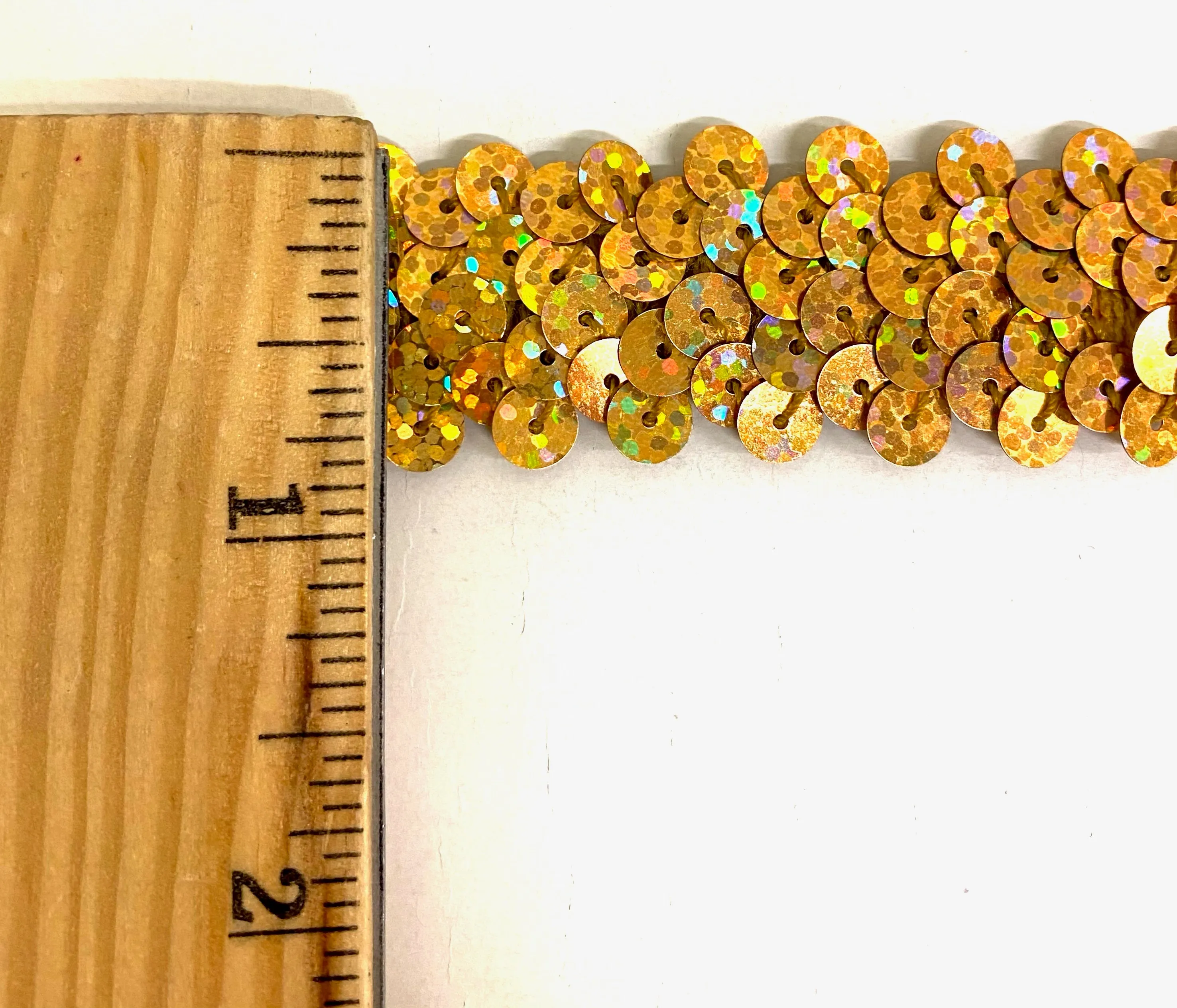 3/4" 2-ROW STRETCH SEQUINS TRIMMING- Many Colors Available - 18 Yards