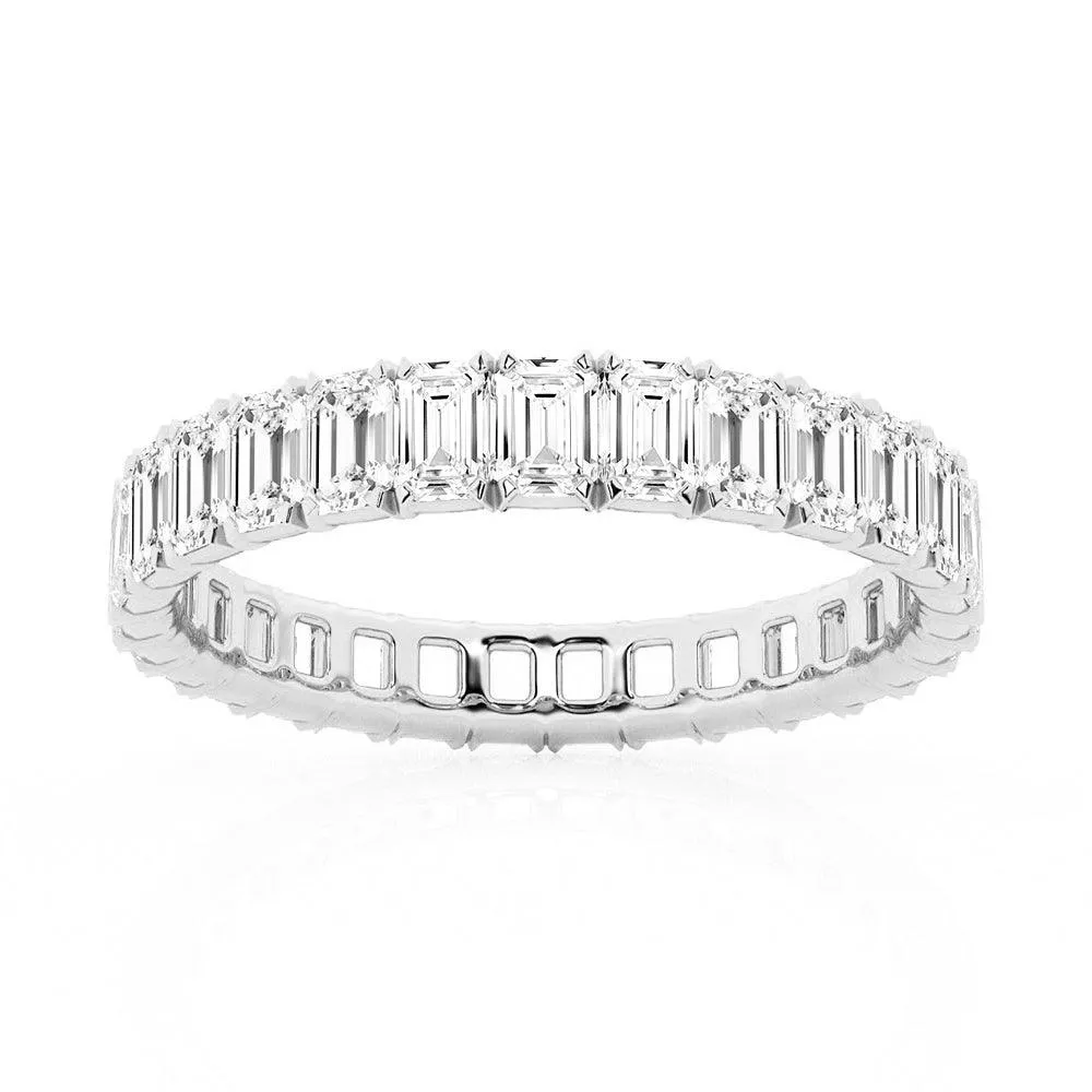 4.6ctw. Emerald Cut Moissanite Eternity Band