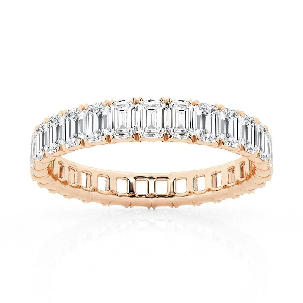 4.6ctw. Emerald Cut Moissanite Eternity Band