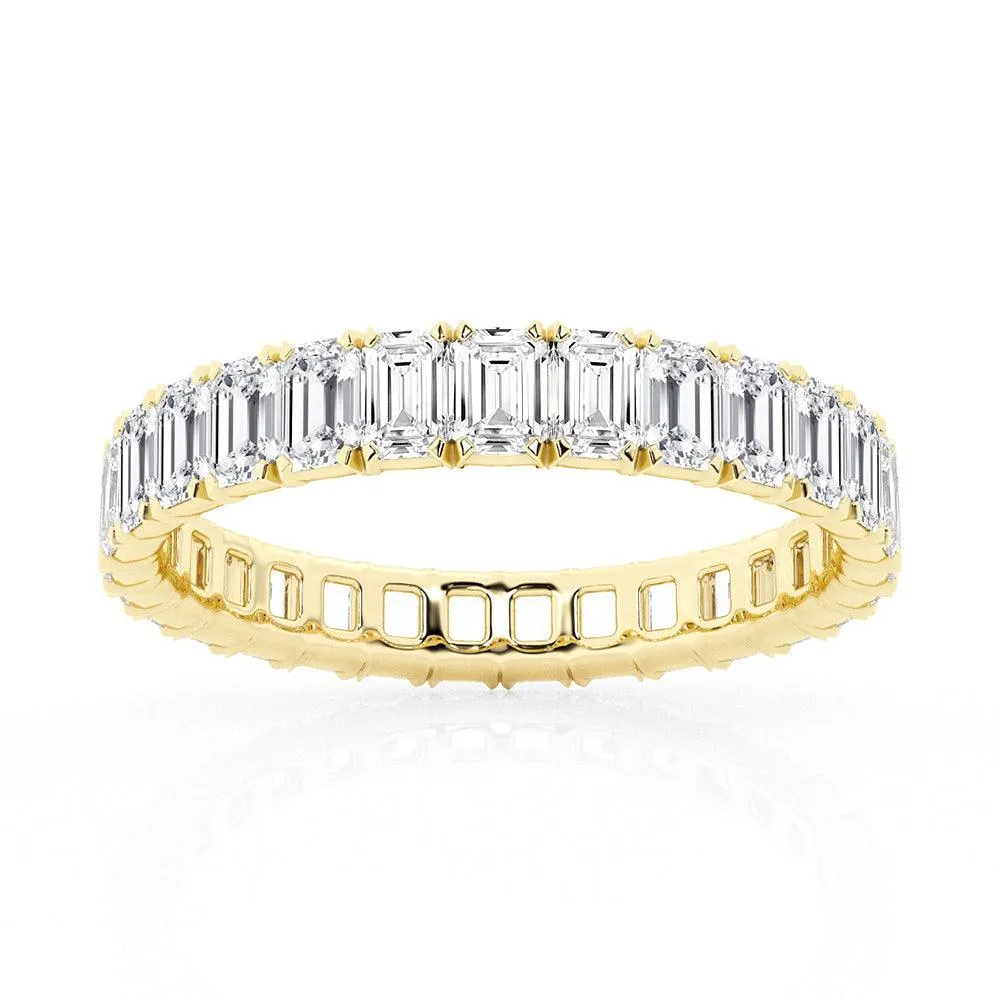 4.6ctw. Emerald Cut Moissanite Eternity Band