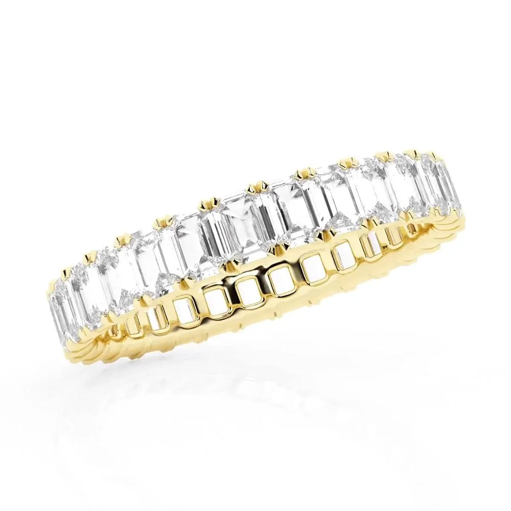 4.6ctw. Emerald Cut Moissanite Eternity Band