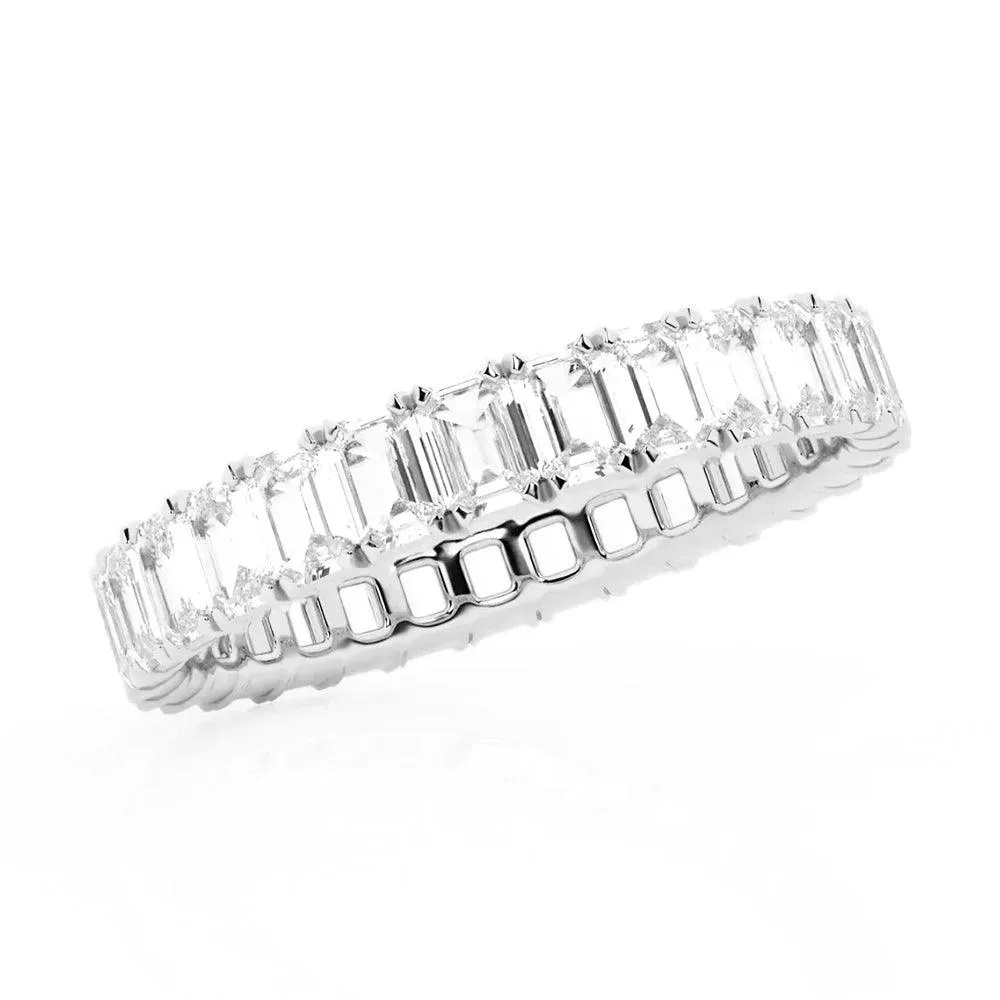 4.6ctw. Emerald Cut Moissanite Eternity Band