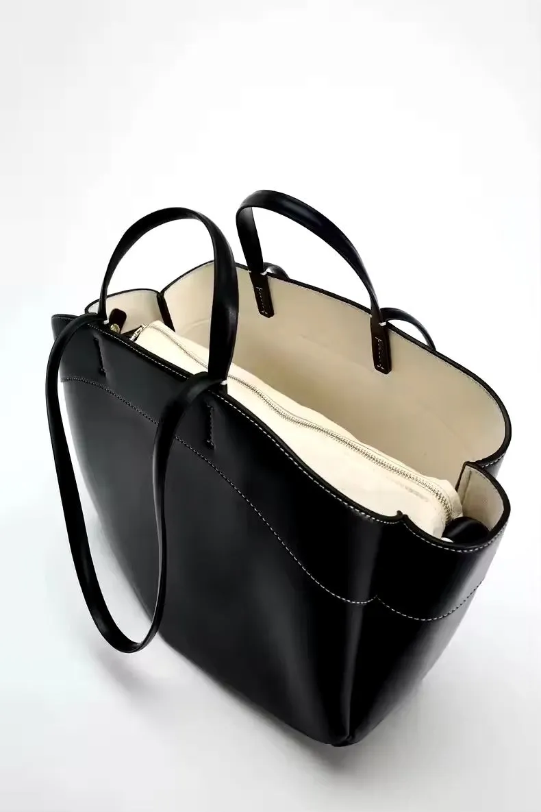 A&A Faux Leather Retro Tote Bag