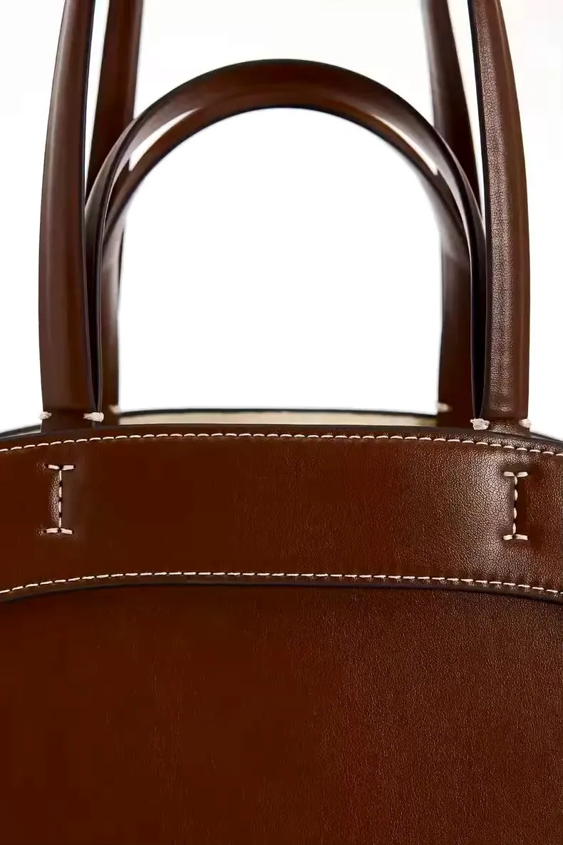 A&A Faux Leather Retro Tote Bag