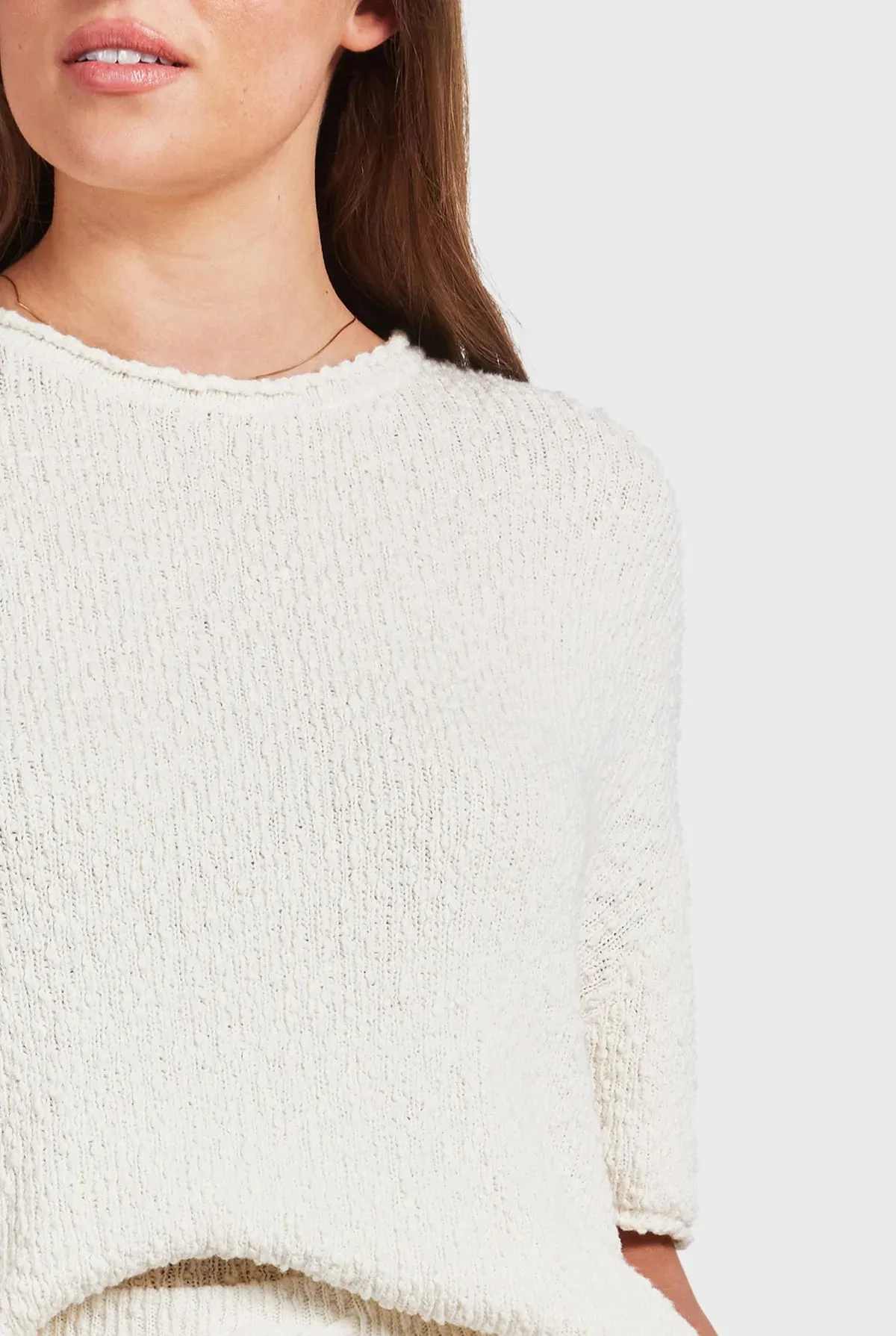 ACADEMY BRAND - Daisy Boucle Knit Tee - Off White