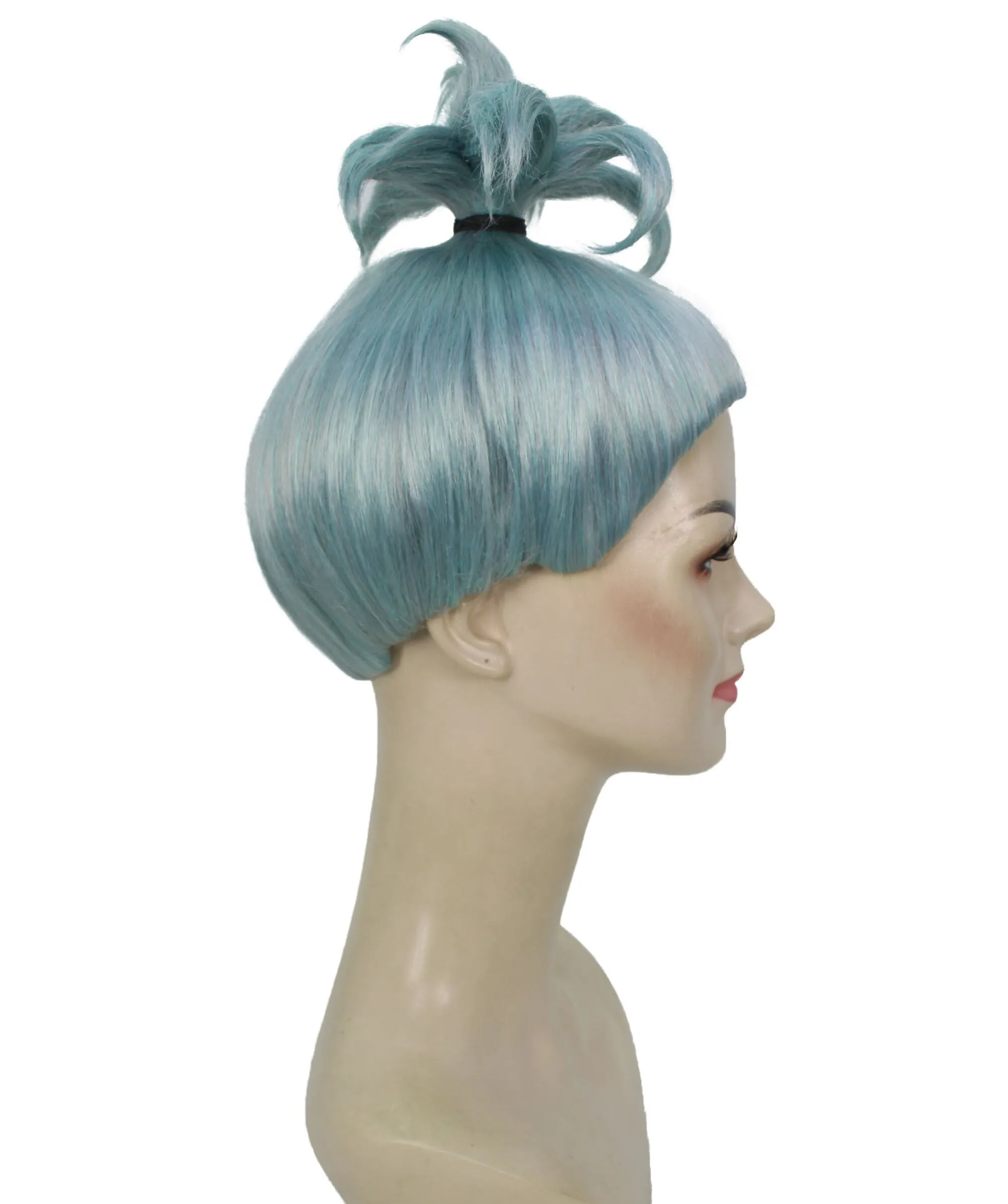 Adult Men's Anime Witch Grey Blue Cospaly Short Bun Wig | Perfect for Cosplay | Flame-retardant Synthetic Fiber