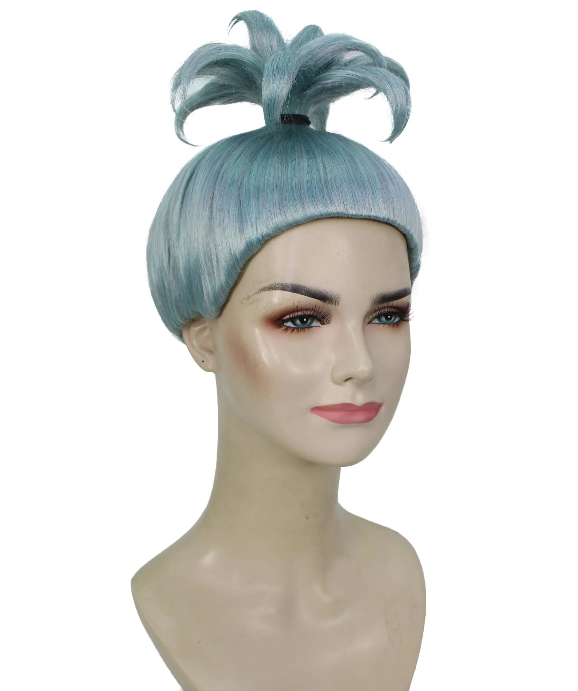 Adult Men's Anime Witch Grey Blue Cospaly Short Bun Wig | Perfect for Cosplay | Flame-retardant Synthetic Fiber