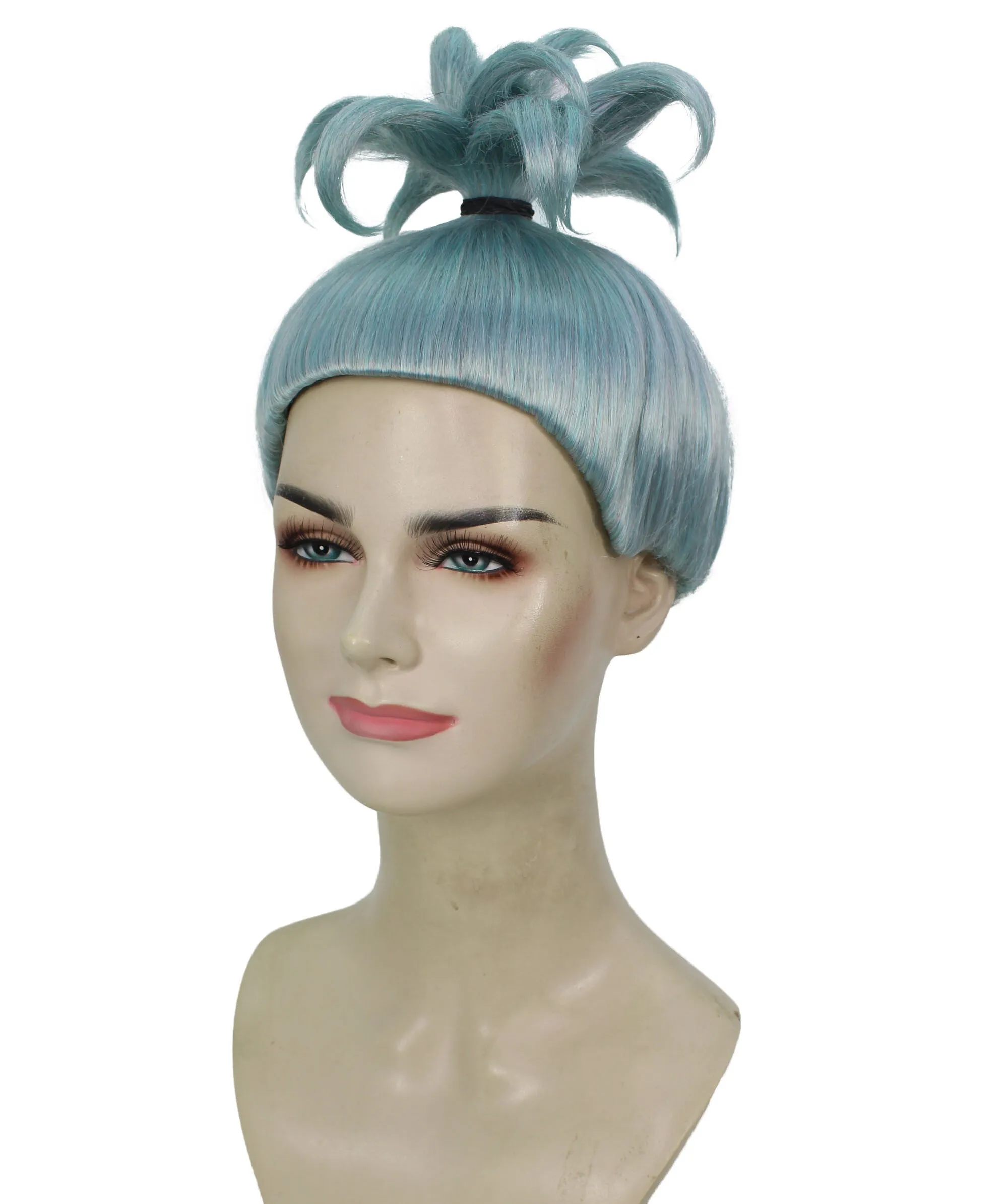 Adult Men's Anime Witch Grey Blue Cospaly Short Bun Wig | Perfect for Cosplay | Flame-retardant Synthetic Fiber