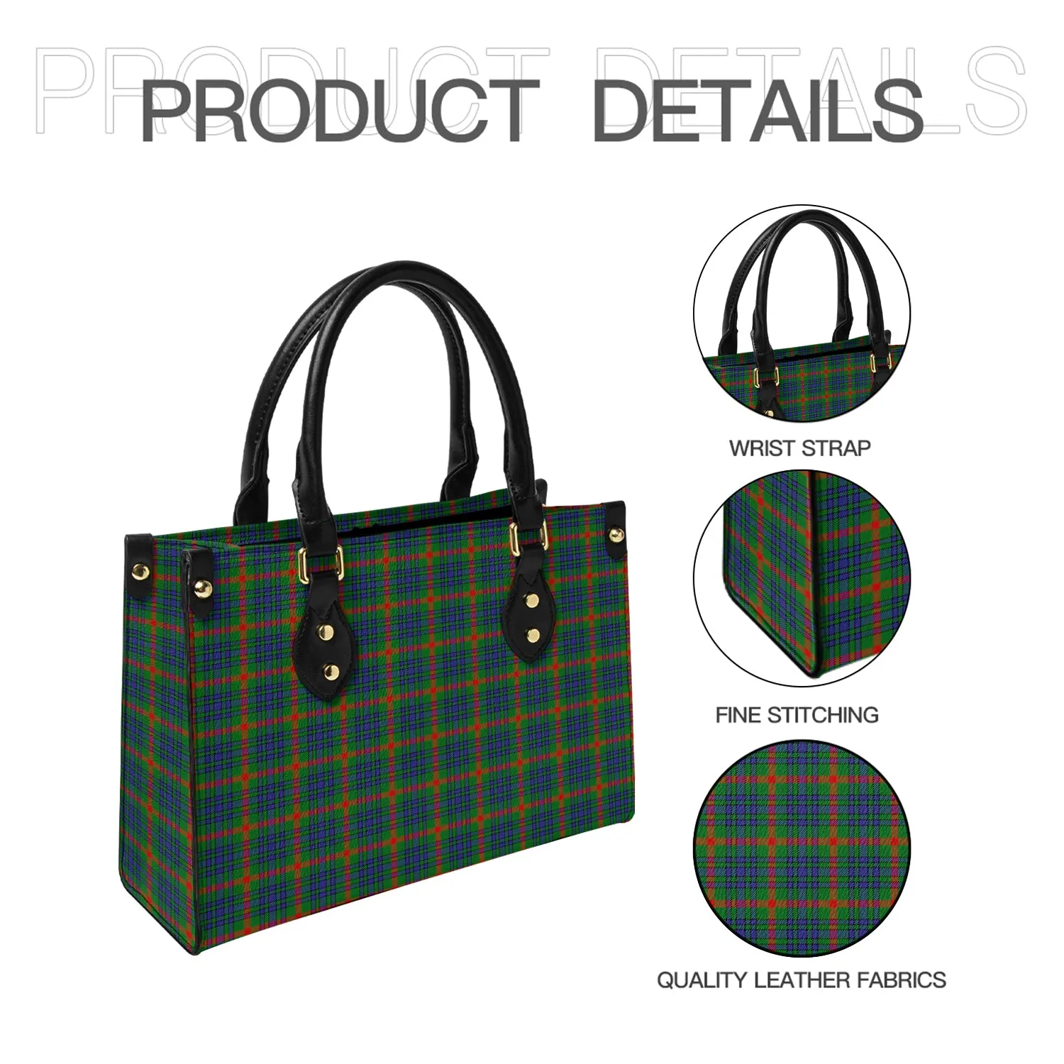 Aiton Tartan Leather Bag