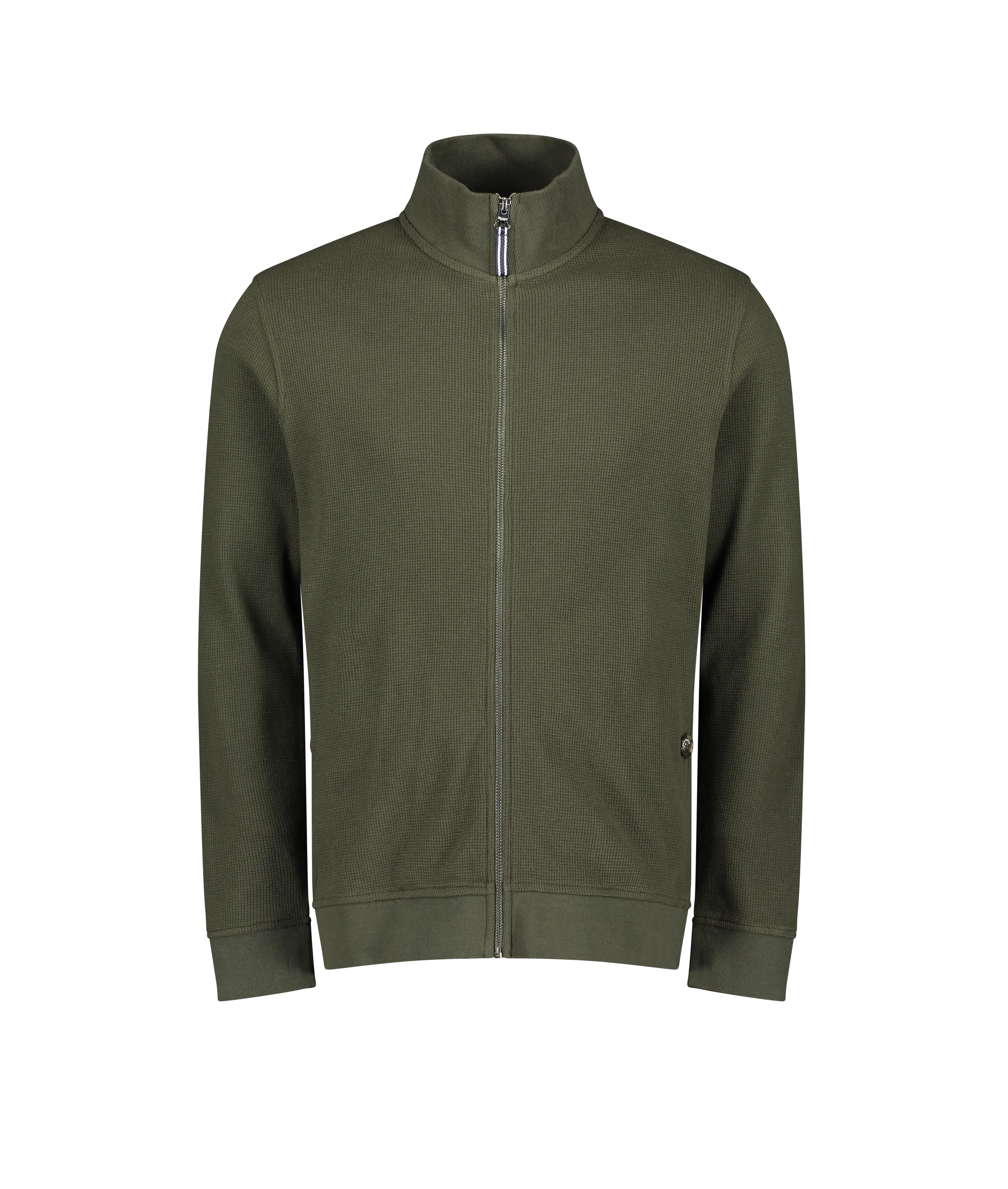 Amonwoods Waffle Zip Through Knit - Green