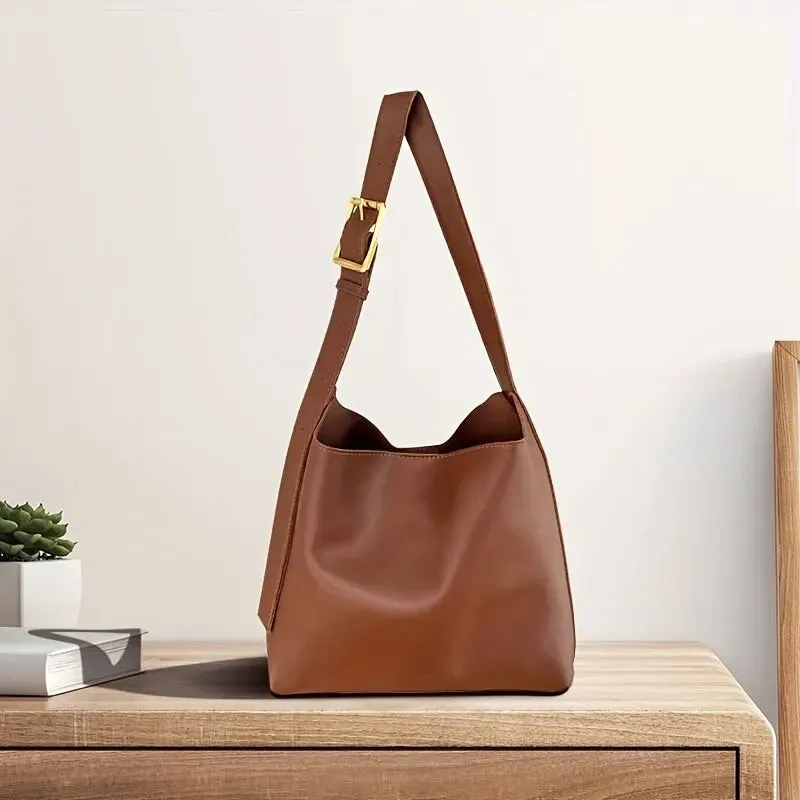 Amozae-All-Match Women Shoulder Bag Solid Fashion Handbag Crossbody Bag Women's Minimalist PU Leather Bag For Work