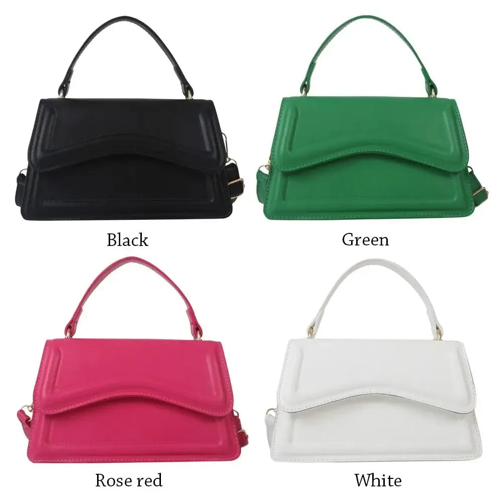 Amozae-New Fashion Sling Shoulder Bag Trend PU Leather Messenger Handbags Solid Color Leisure Stylish Crossbody Bags For Women Girls