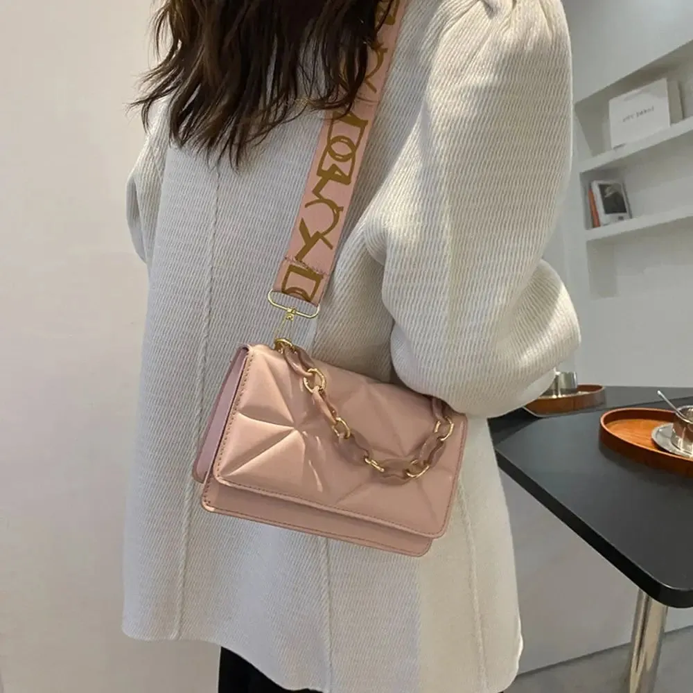 Amozae-Winter Large Shoulder Bags for Women Stone Pattern PU Leather Crossobdy Bags Brand Pink Tote Handbags Chains Shopper Clutch Purs