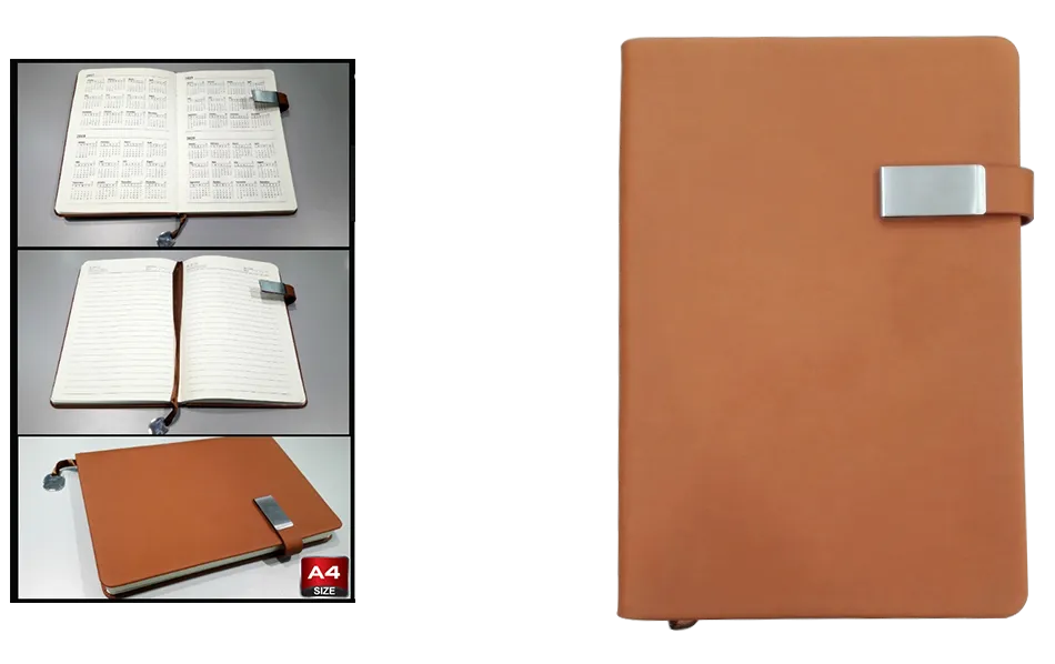 AMS-RM-8504 - Brown -A4 size- Soft touch Notebooks