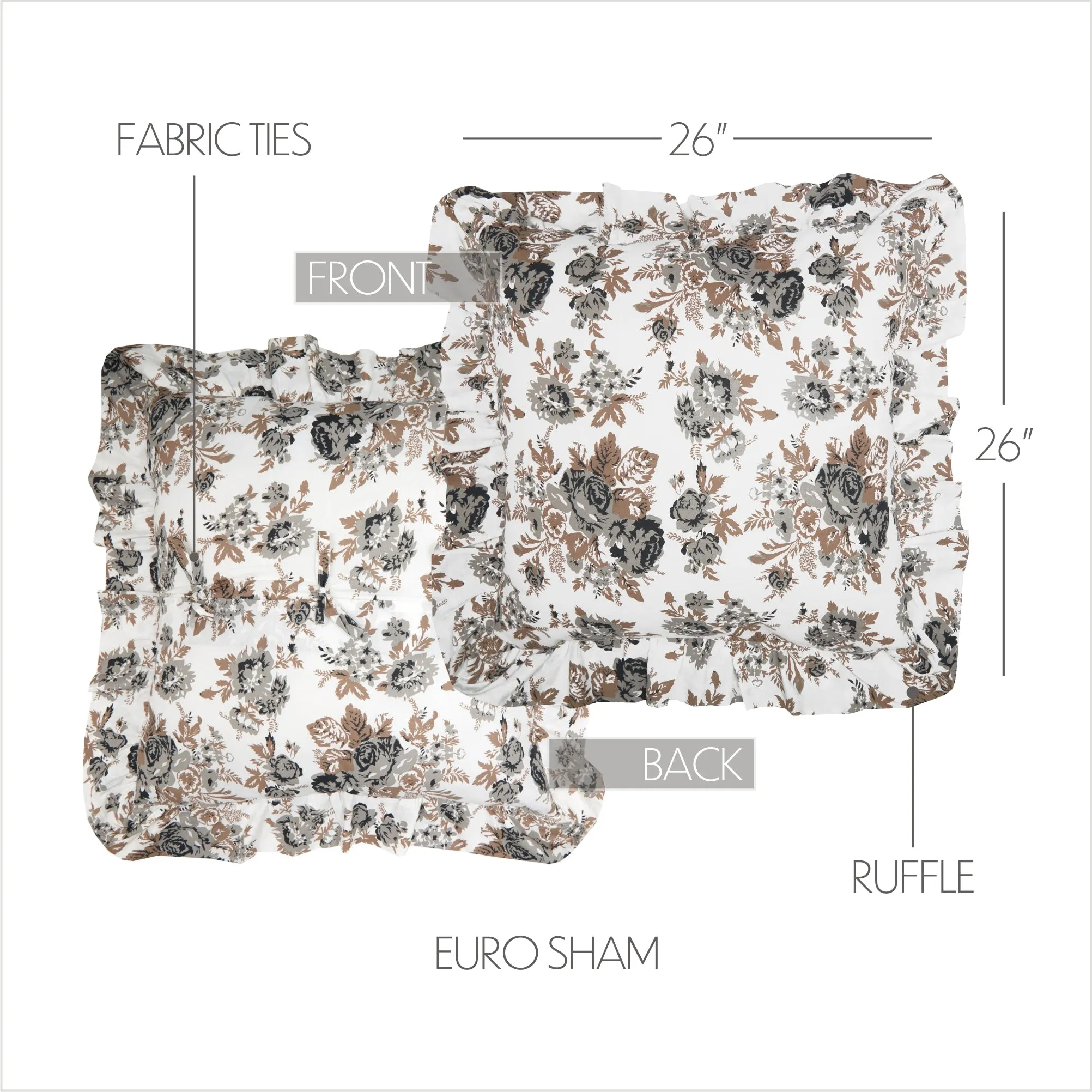 Annie Floral Fabric Euro Sham