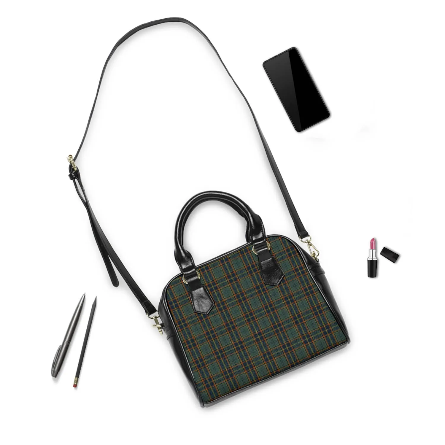 Antrim County Ireland Tartan Shoulder Handbags