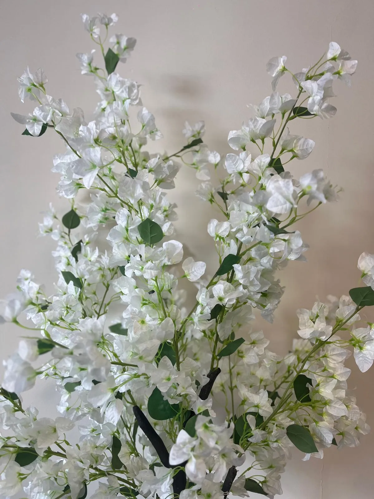 Artificial Bougainvillea Flower Tree (white) - 6'