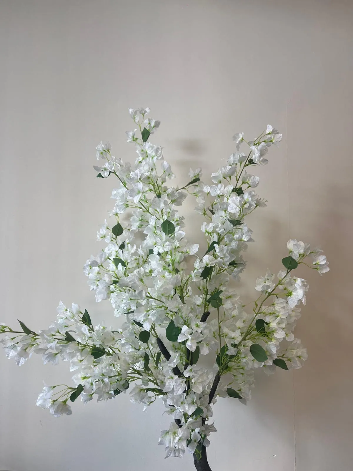 Artificial Bougainvillea Flower Tree (white) - 6'