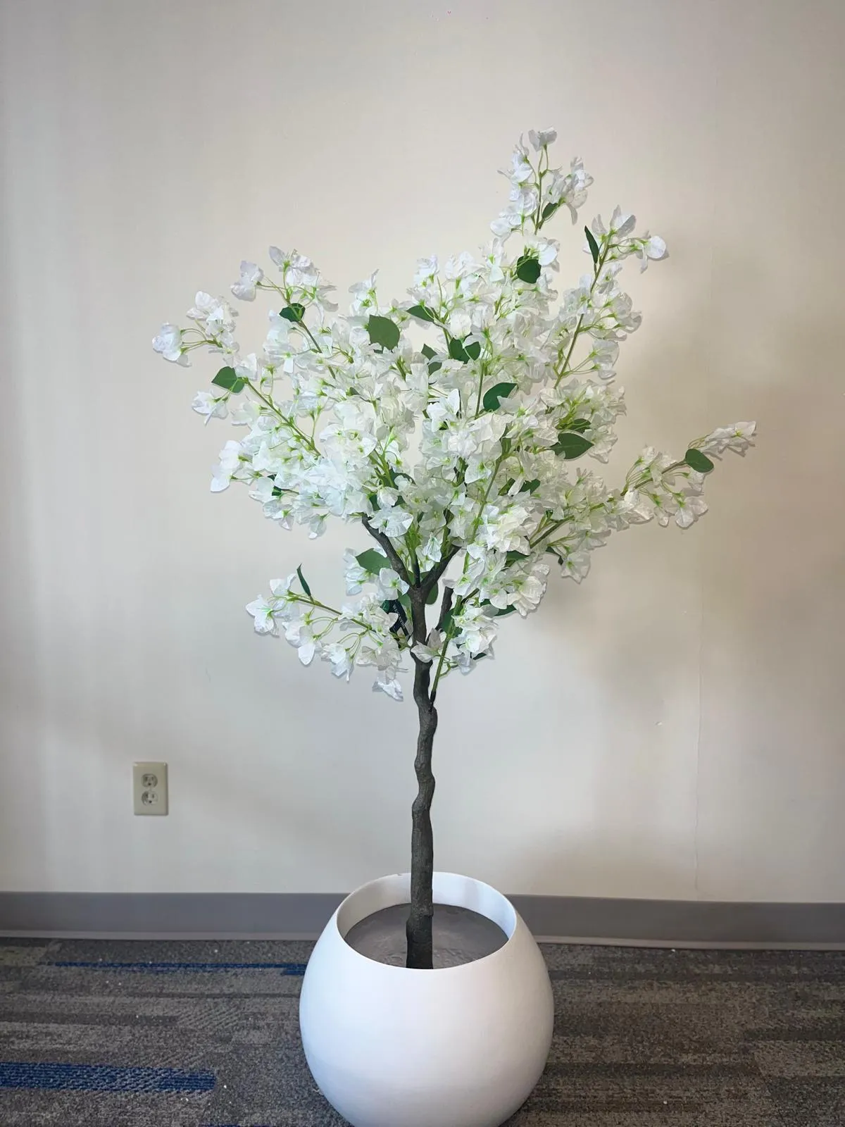 Artificial Bougainvillea tree (white) -5'