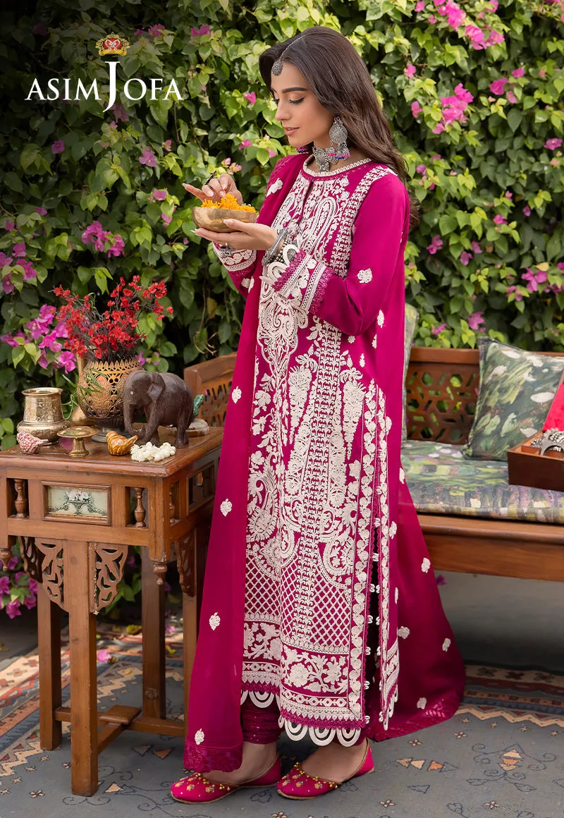 Asim Jofa Shadow Work Lawn Silk Collection – AJSW-18