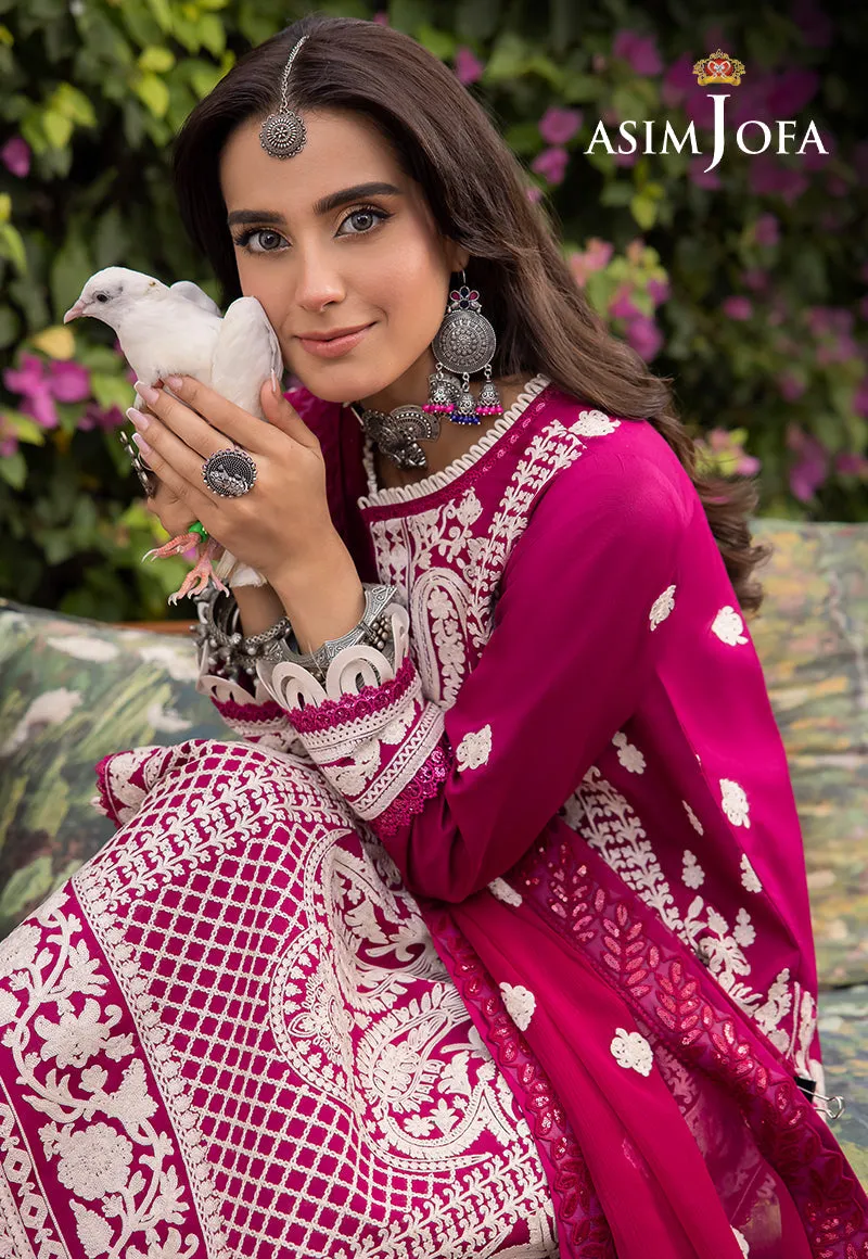 Asim Jofa Shadow Work Lawn Silk Collection – AJSW-18