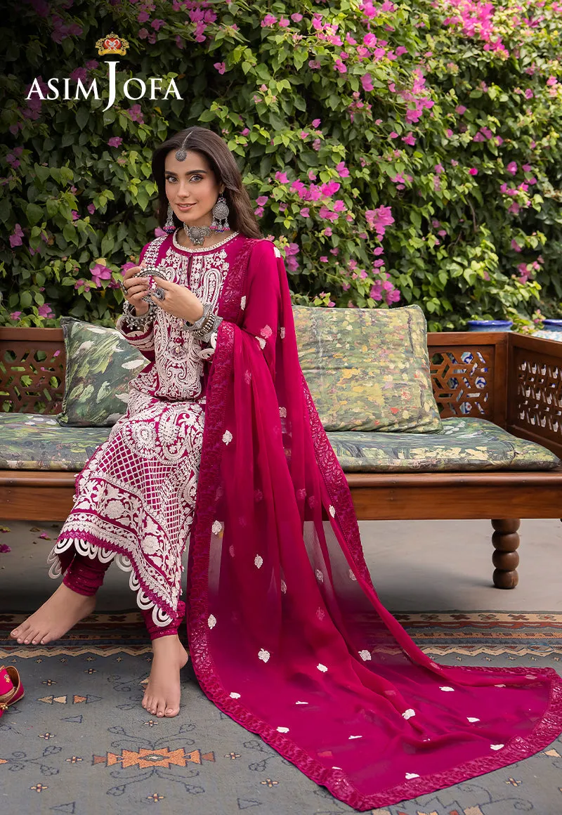 Asim Jofa Shadow Work Lawn Silk Collection – AJSW-18