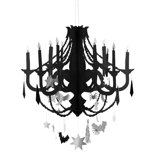 Black Paper Chandelier