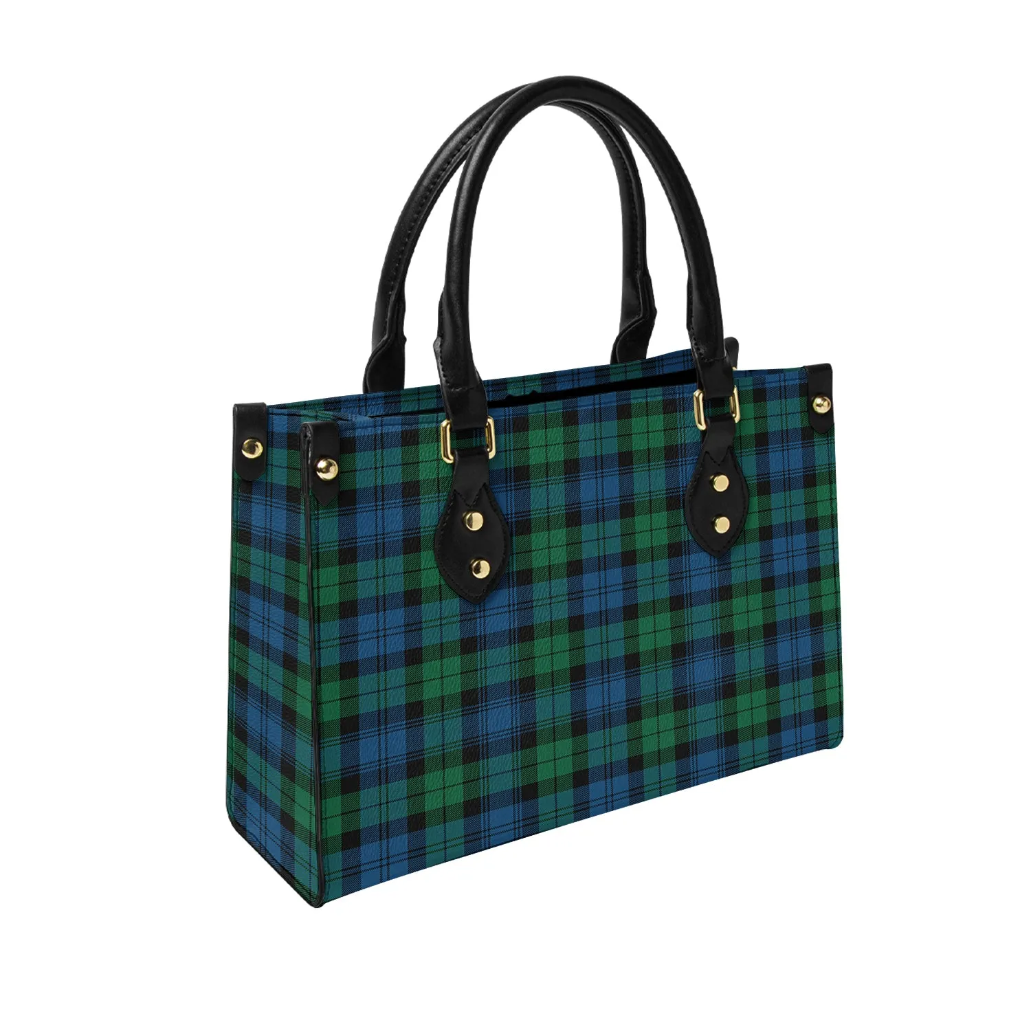 Black Watch Ancient Tartan Leather Bag