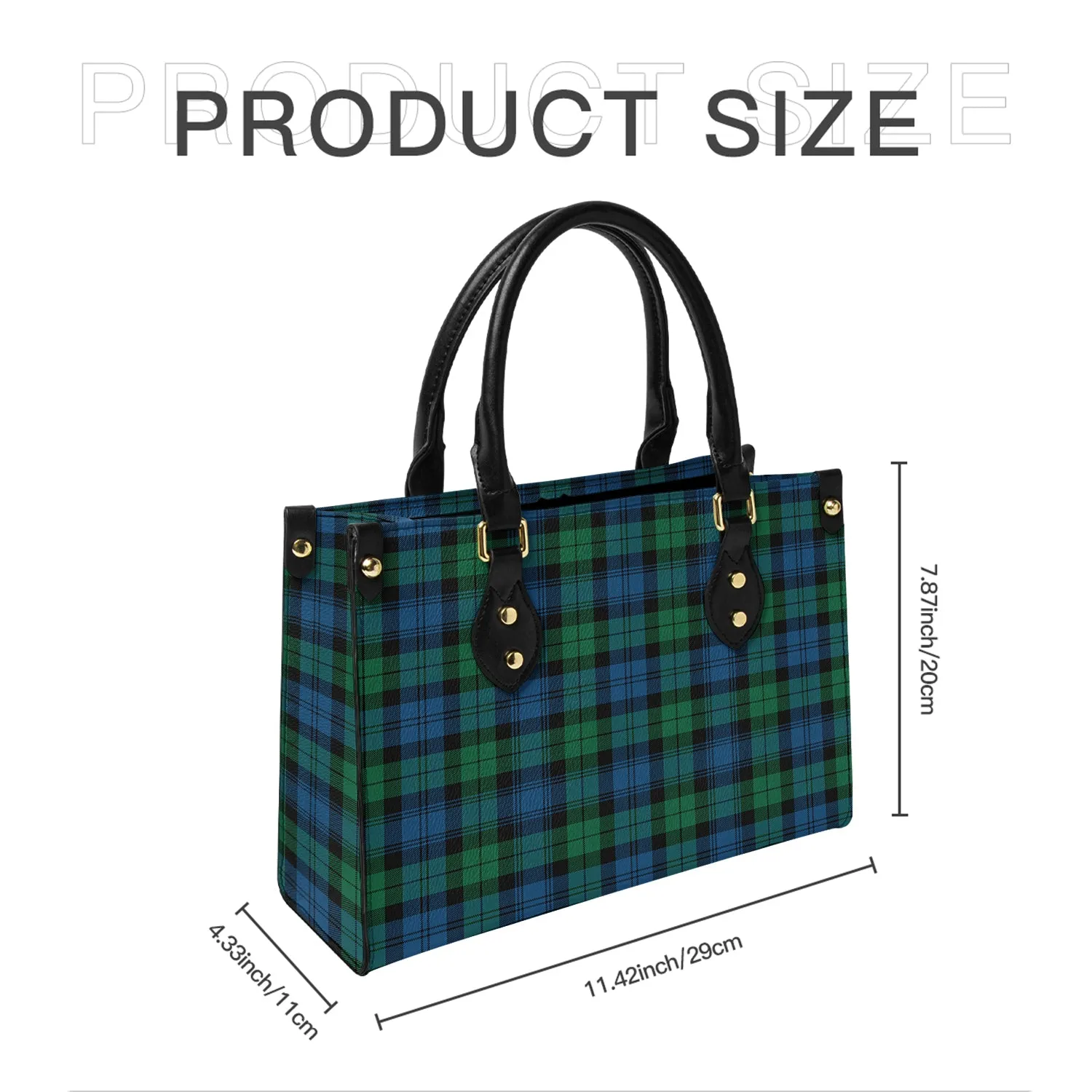 Black Watch Ancient Tartan Leather Bag