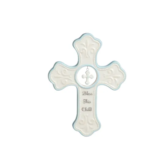 Blue Hanging Cross