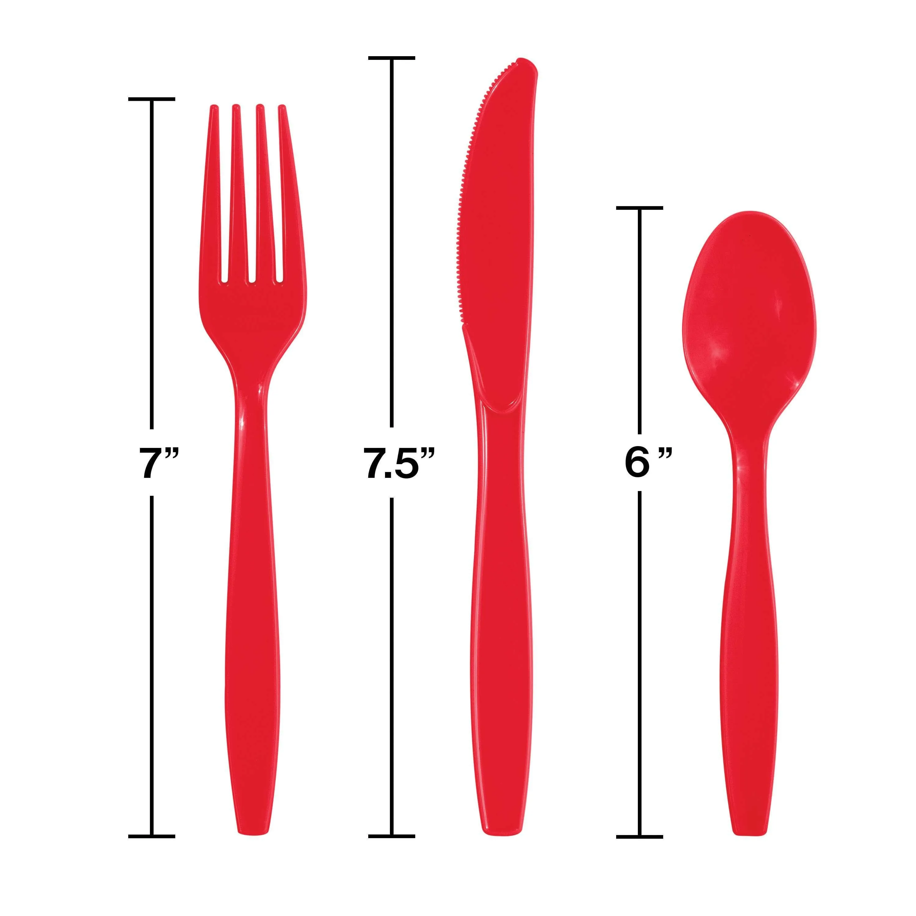 Bulk Classic Red Assorted Cutlery (288 per Case)