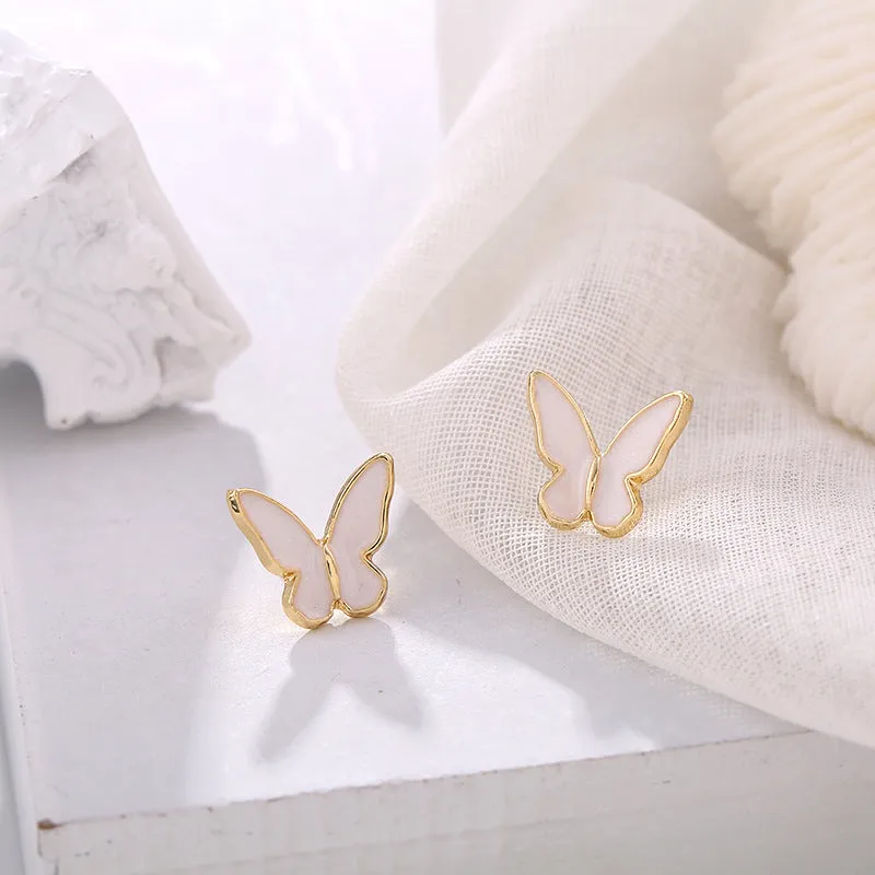 Butterfly Clip On Stud Earrings