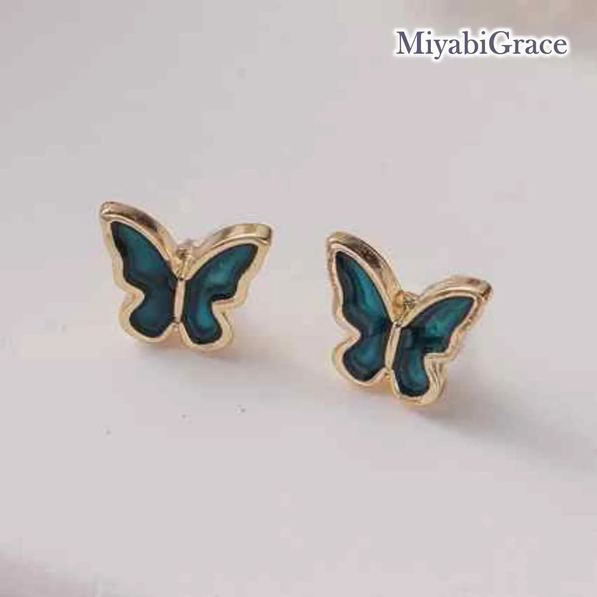 Butterfly Clip On Stud Earrings