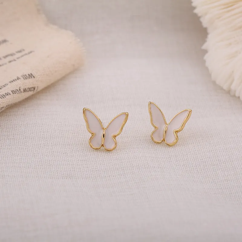 Butterfly Clip On Stud Earrings