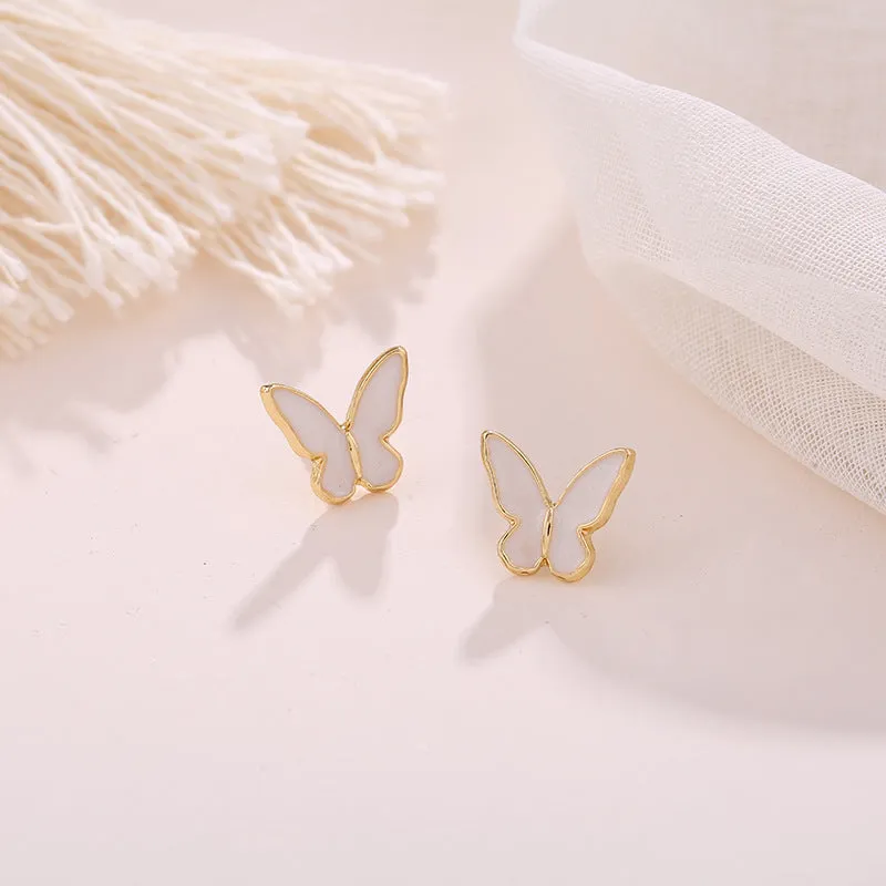 Butterfly Clip On Stud Earrings