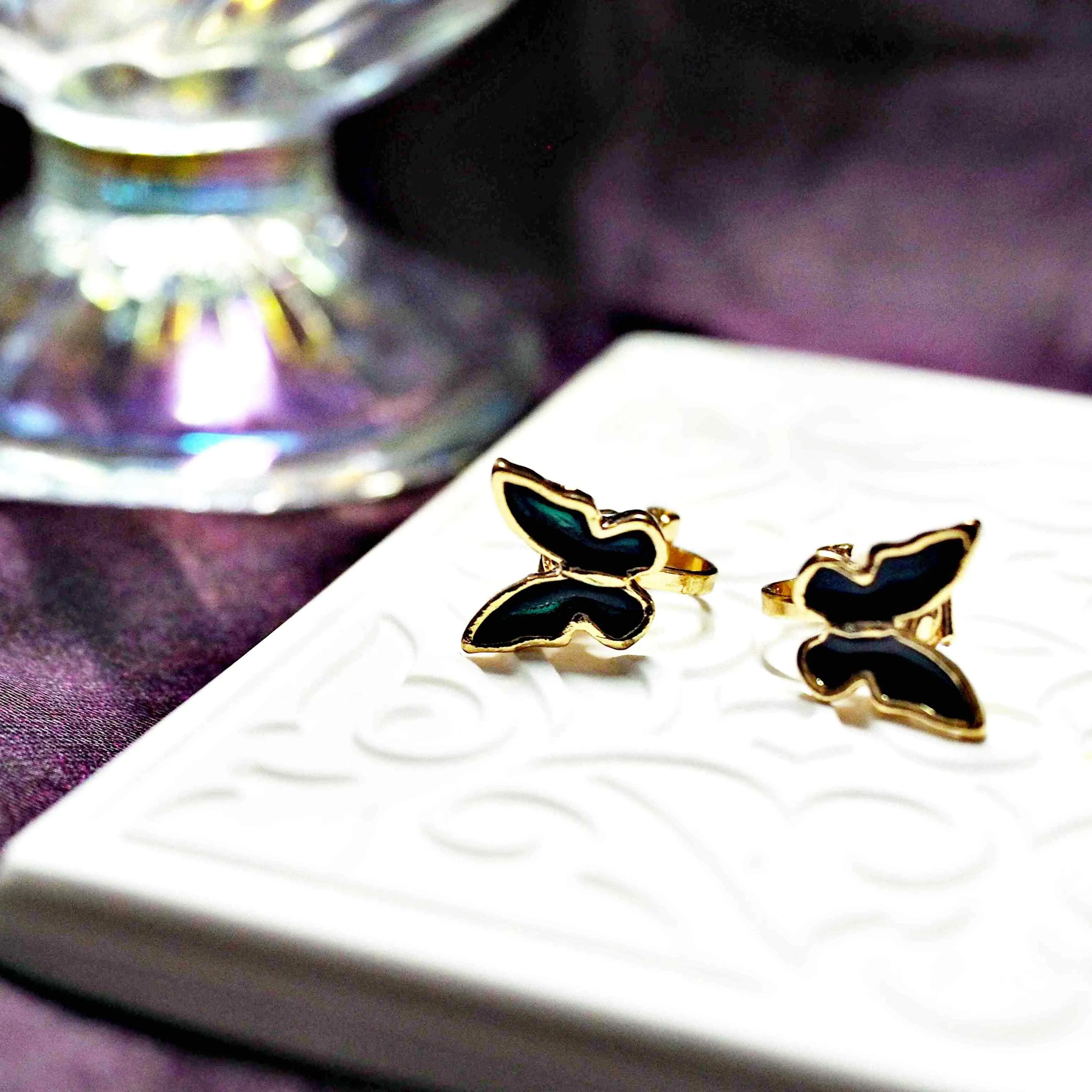 Butterfly Clip On Stud Earrings