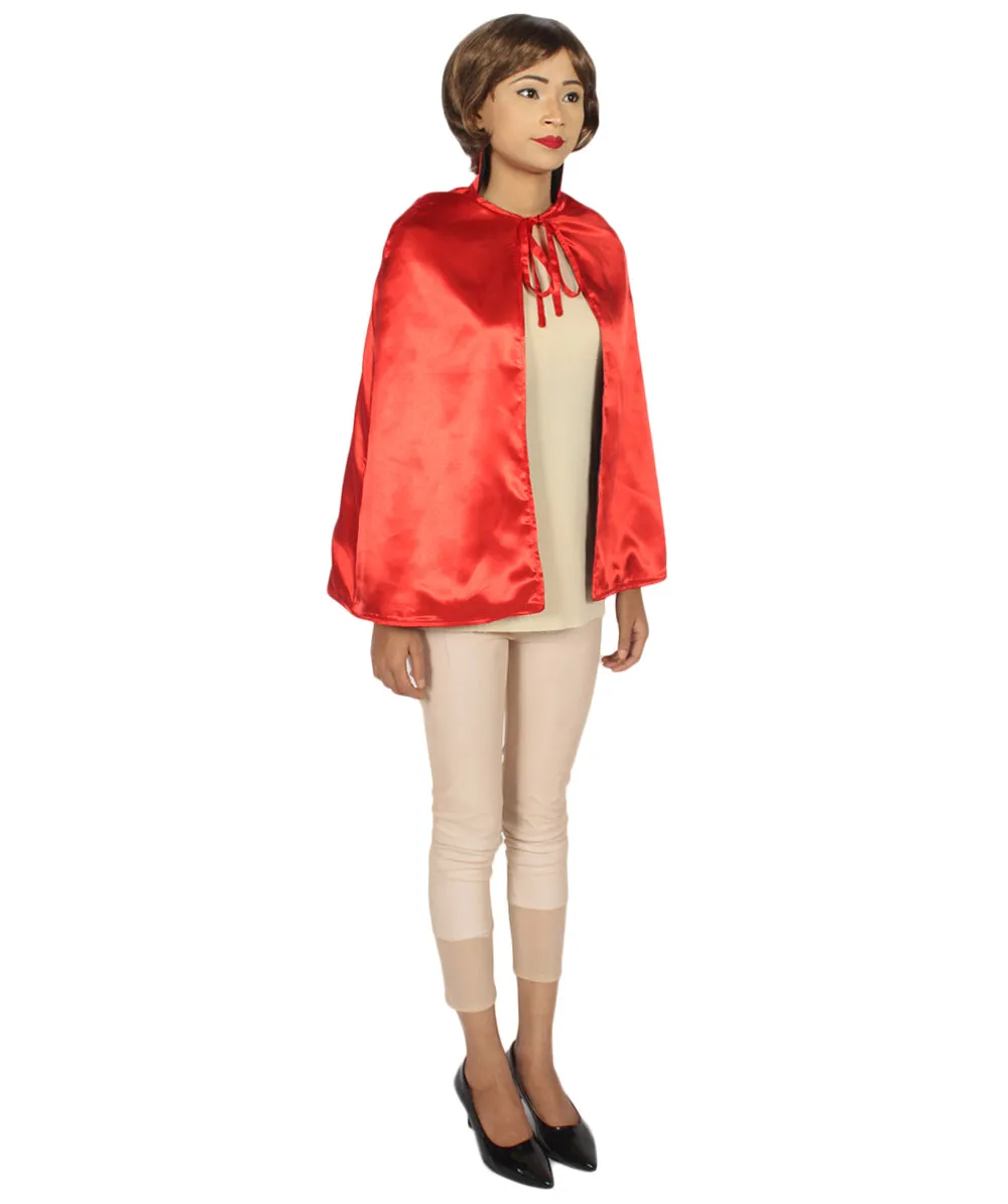 Child's King/Queen Reversible Vampire Cape Costume | Red & Black Cosplay