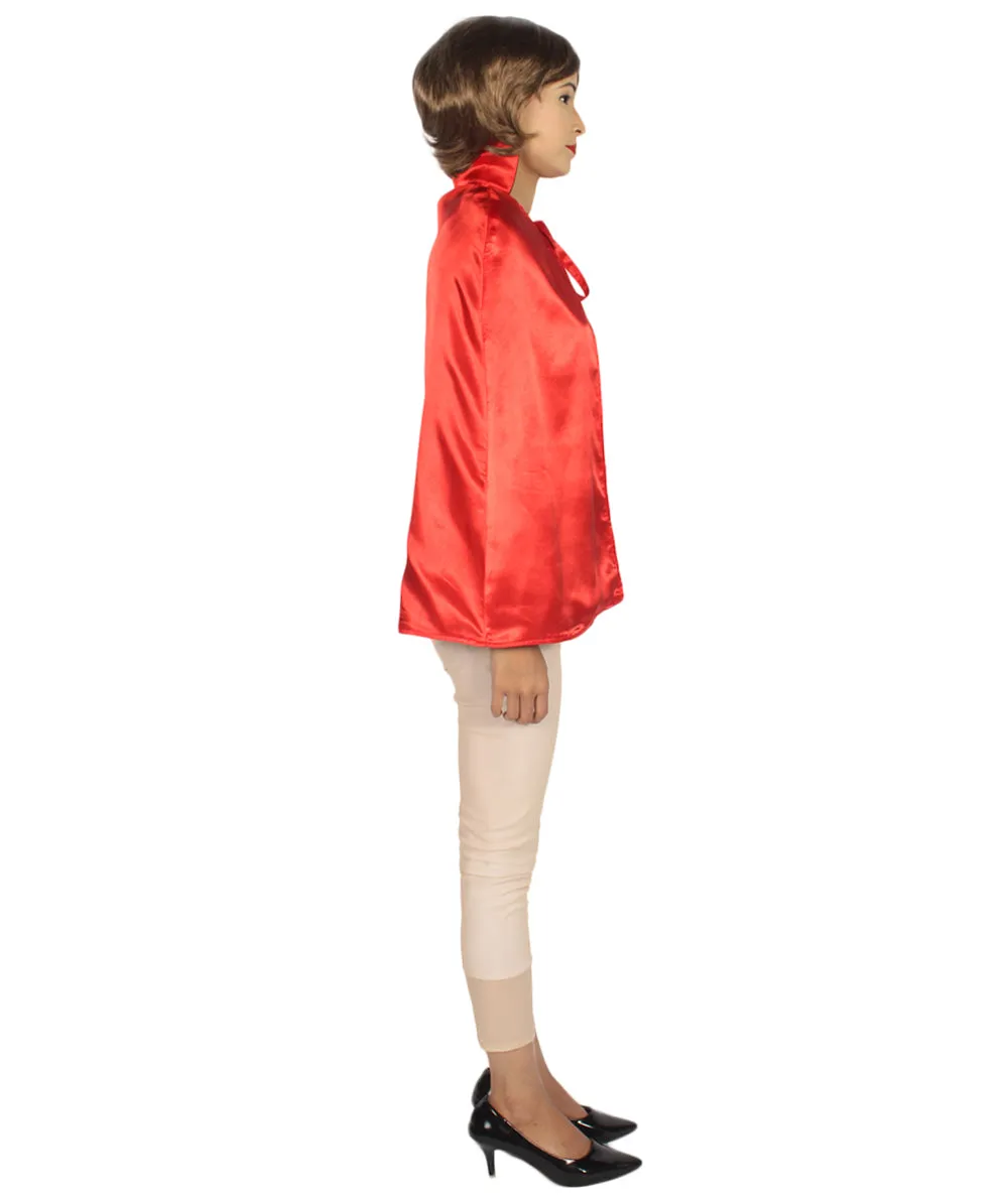 Child's King/Queen Reversible Vampire Cape Costume | Red & Black Cosplay