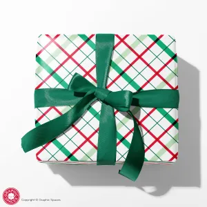 Christmas Plaid Wrapping Paper - RED & GREEN