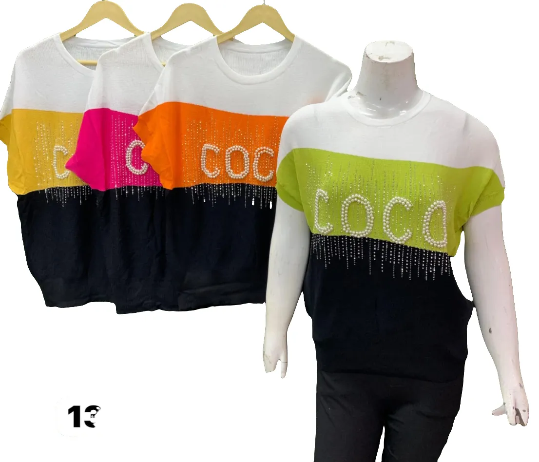 Coco summer knitted pearl top