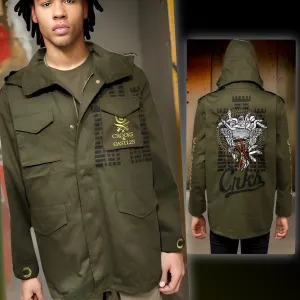 ^CROOKS & CASTLES^ (OLIVE GREEN) ~MAJOR GENERAL~ FALL JACKETS FOR MEN (OLIVE)