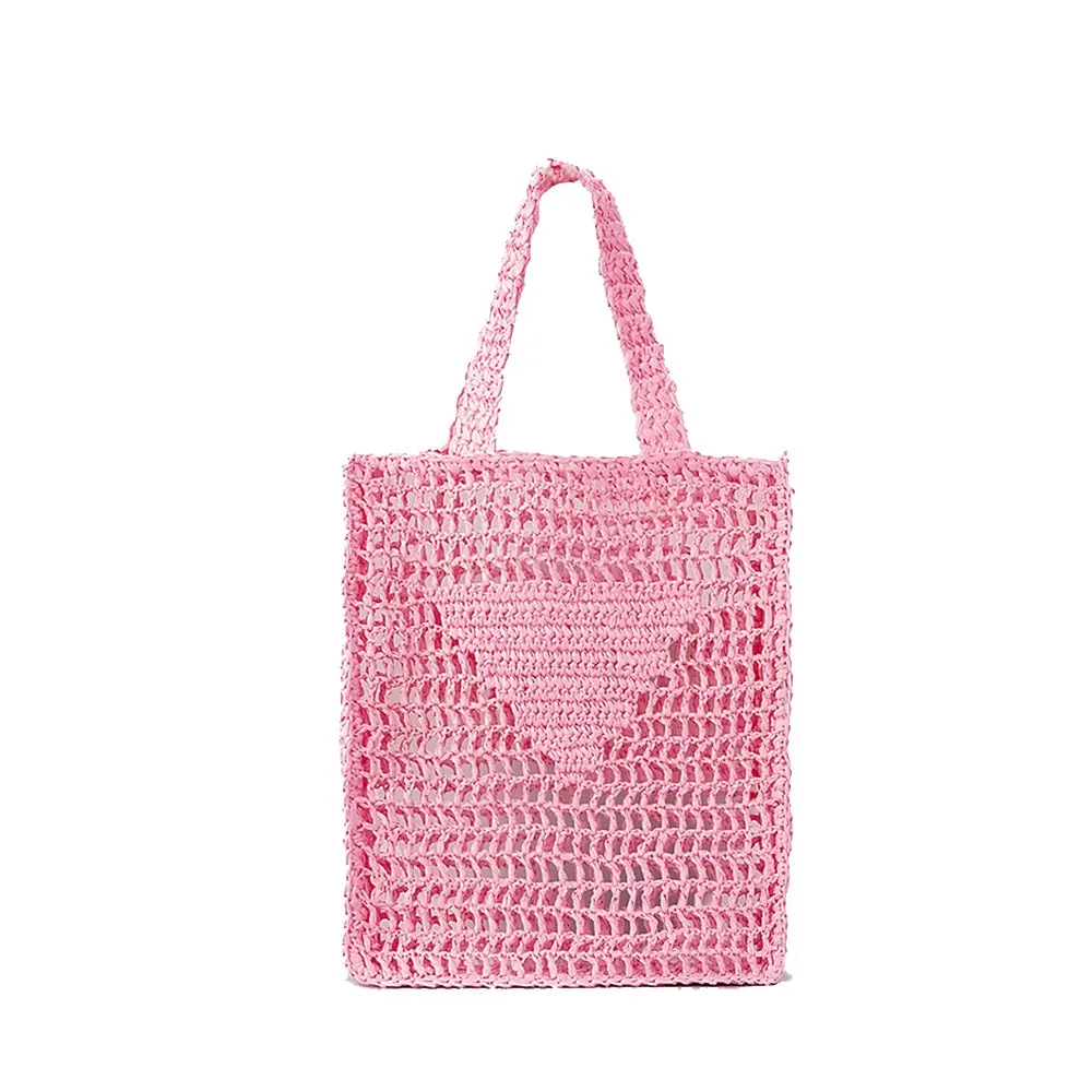 Crotchet Straw Shopping/Beach Bag