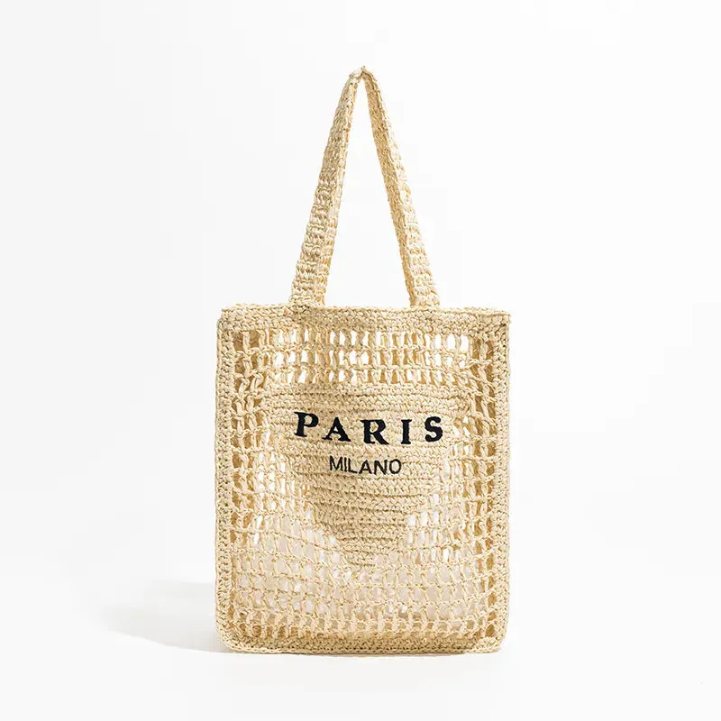 Crotchet Straw Shopping/Beach Bag