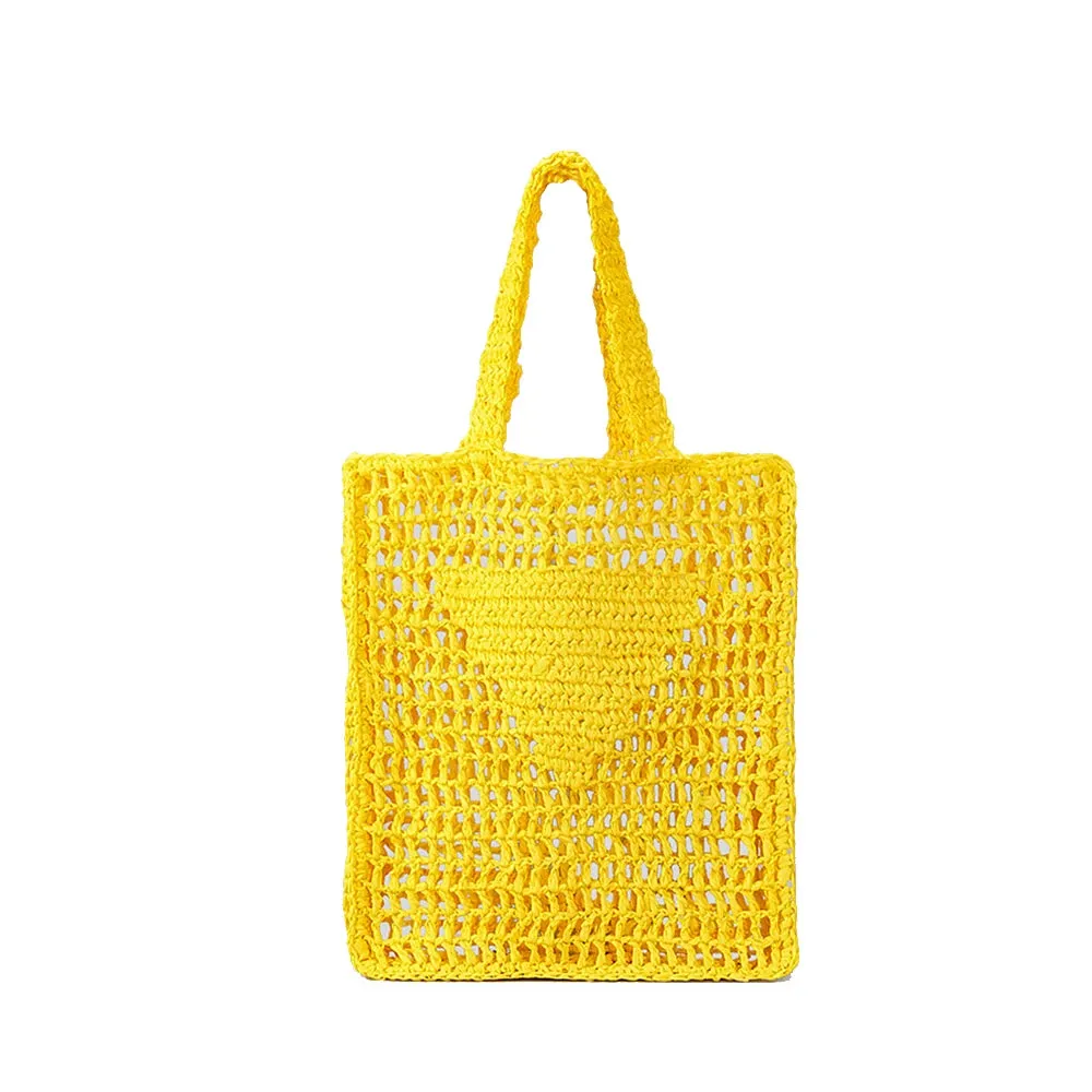 Crotchet Straw Shopping/Beach Bag