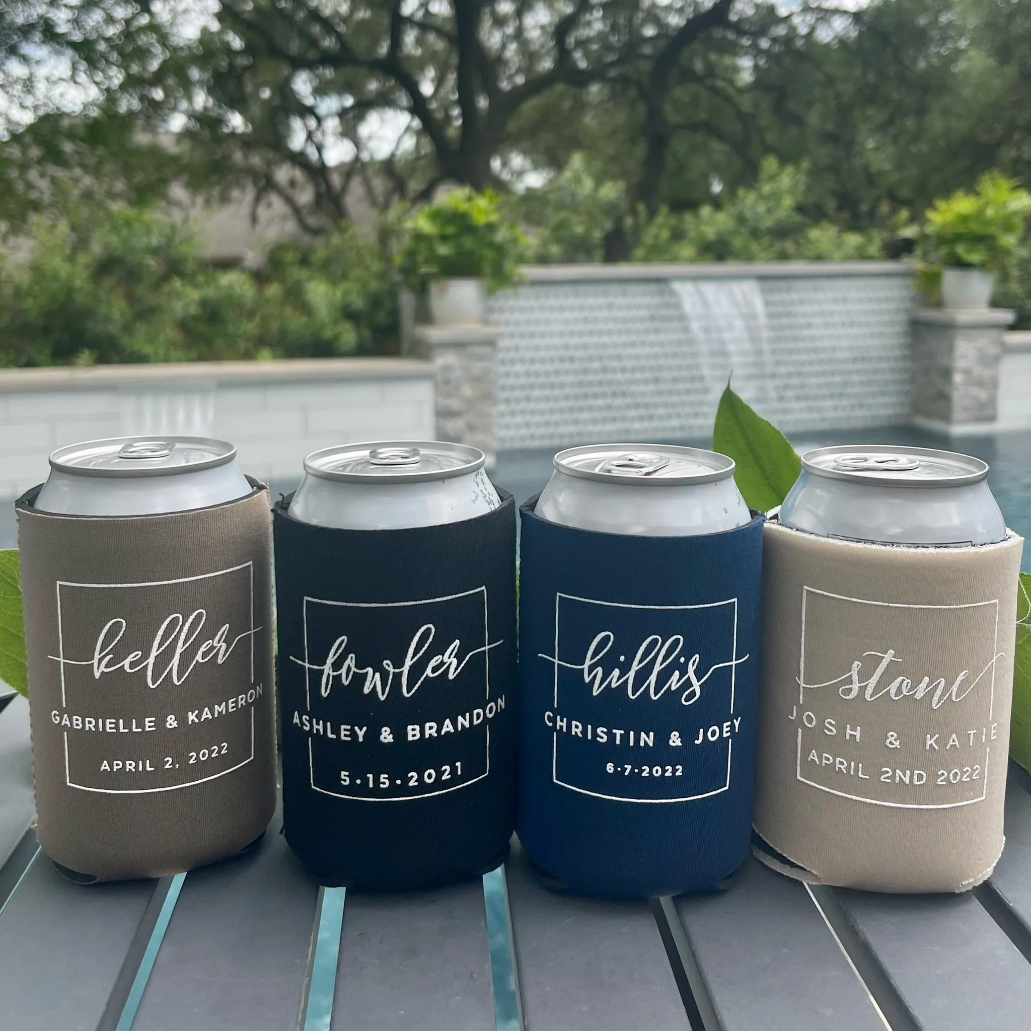 Custom Neutral Themed Can Coolers